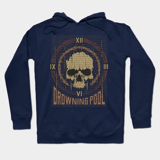 Drowning Pool Vintage Skull Hoodie by darksaturday